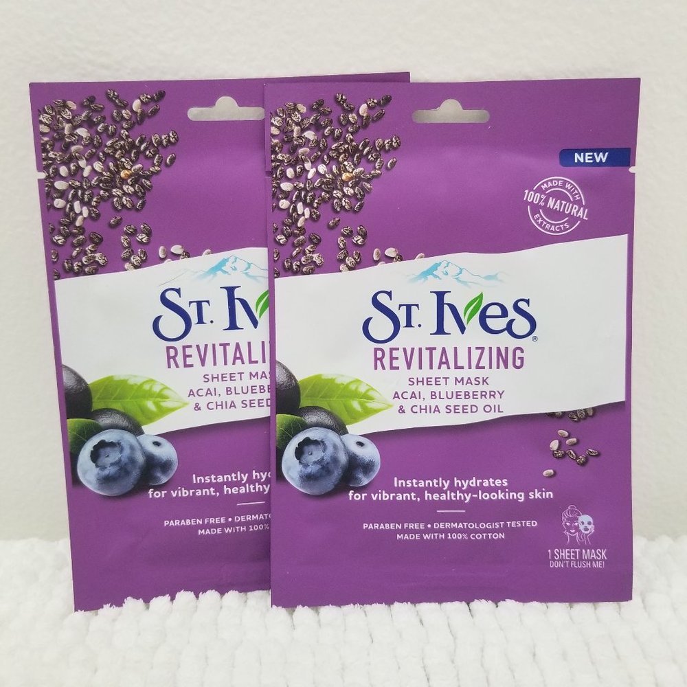 St. Ives Revitalizing acai, blueberry Sheet Mask
